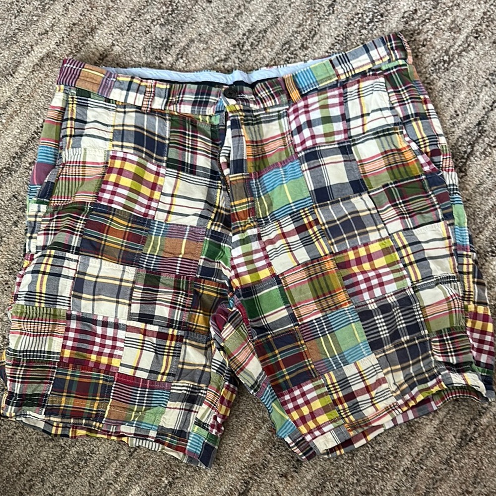 Brooks Brothers Multicolor Patchwork Flat Front Shorts
